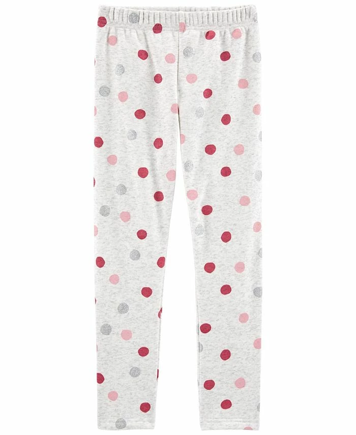 Carter's™ Big Girls Multi Colored Polka Dot Cozy Fleece Leggings