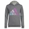 ADIDAS Big Girls Long Sleeve Graphic Fleece Pullover Hoodie