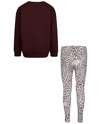 Nike Little Girls Crew Sweater And Leggings, 2 Piece Set - Image 2