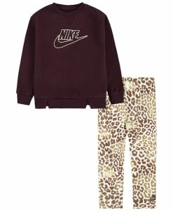 Nike Toddler Girls Crew Sweater And Leggings, 2 Piece Set