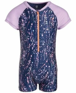 ID Ideology Toddler & Little Girls Splatter-Print Rash Guard, Created For Macy's