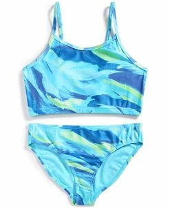 ID Ideology Big Girls Brushstroke Two-Piece Swimsuit, Created For Macy's