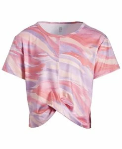 ID Ideology Big Girls Brushstroke Top With Ruching, Created For Macy's