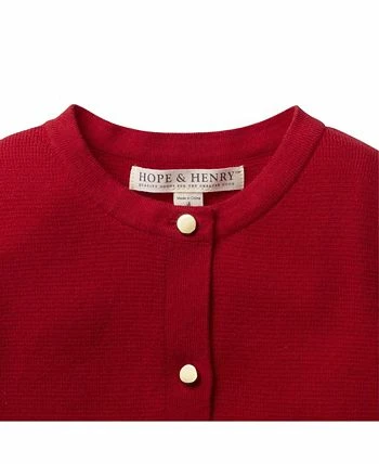 Hope & Henry Girls' Milano Stitch Cardigan, Infant - Image 2