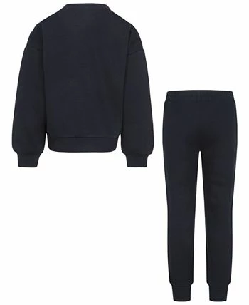 Nike Little Boys Swoosh Essentials Fleece Crew And Joggers, 2 Piece Set - Image 2