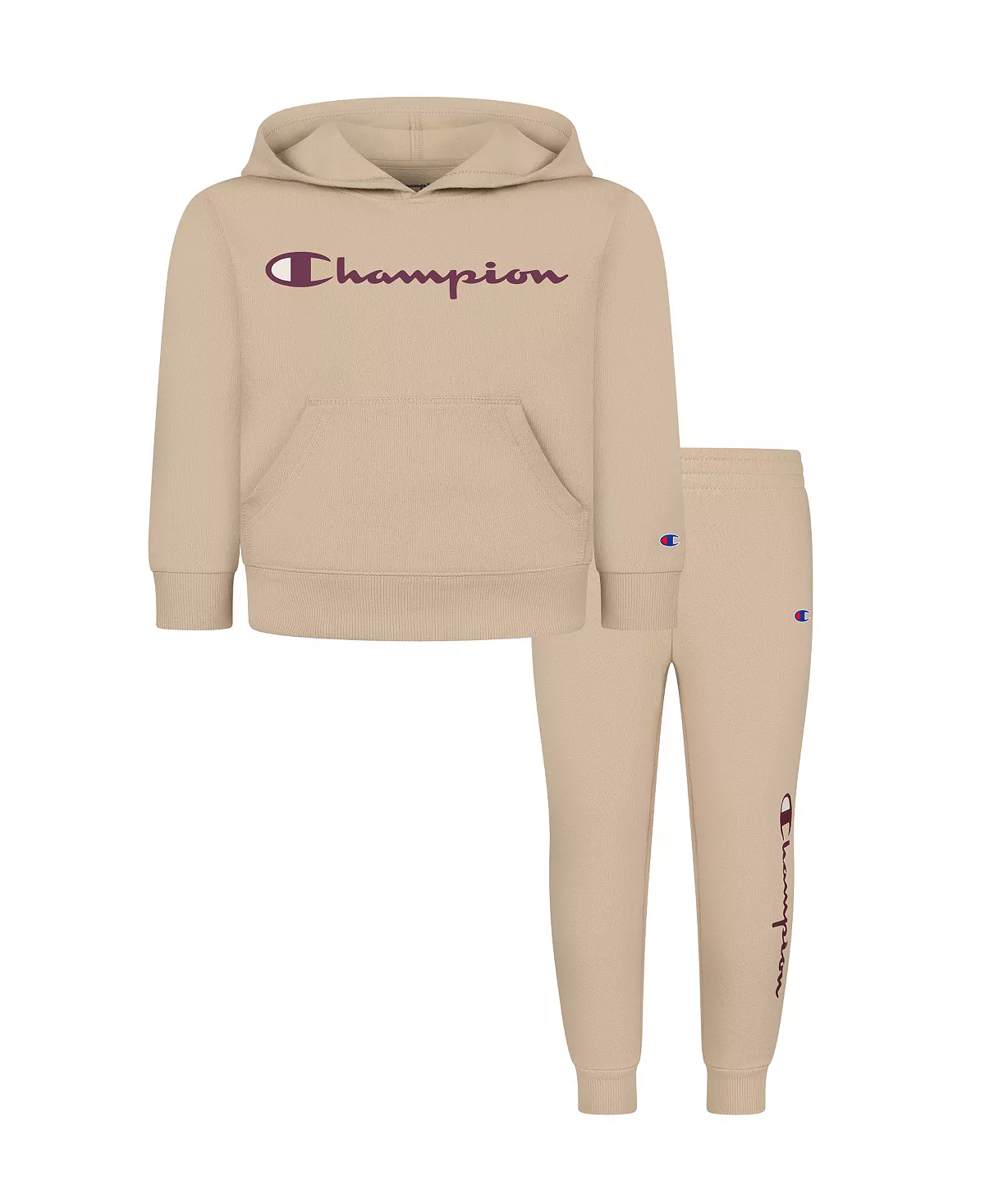 Champion Little Boys Essential Script Fleece Hoodie And Joggers, 2 Piece Set - Image 3