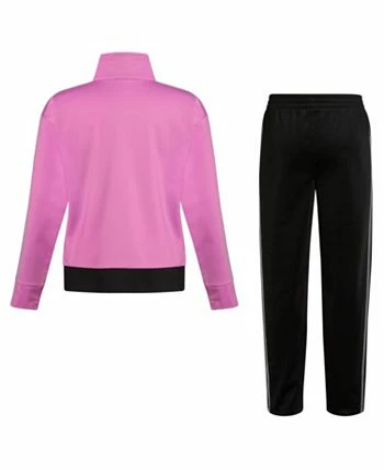 ADIDAS Little Girls Color Block Tricot Jacket And Track Pants, 2 Piece Set - Image 2