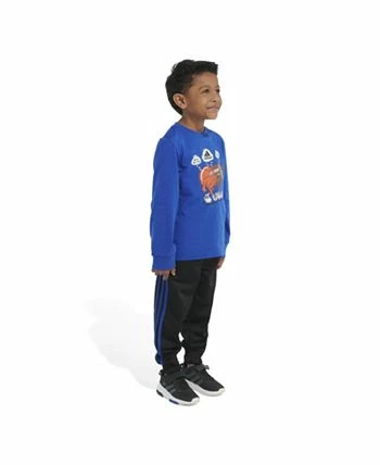 ADIDAS Little Boys Long Sleeve T-shirt And Jogger Pant Set, 2 Piece 8 ADIDAS Little Boys Long Sleeve T-shirt And Jogger Pant Set, 2 Piece - Image 6