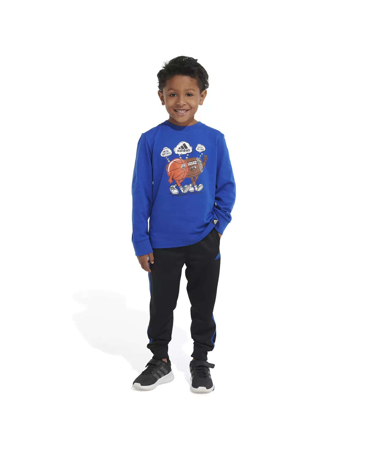 ADIDAS Toddler Boys Long Sleeve T-shirt And Jogger Pant Set, 2-Piece - Image 7