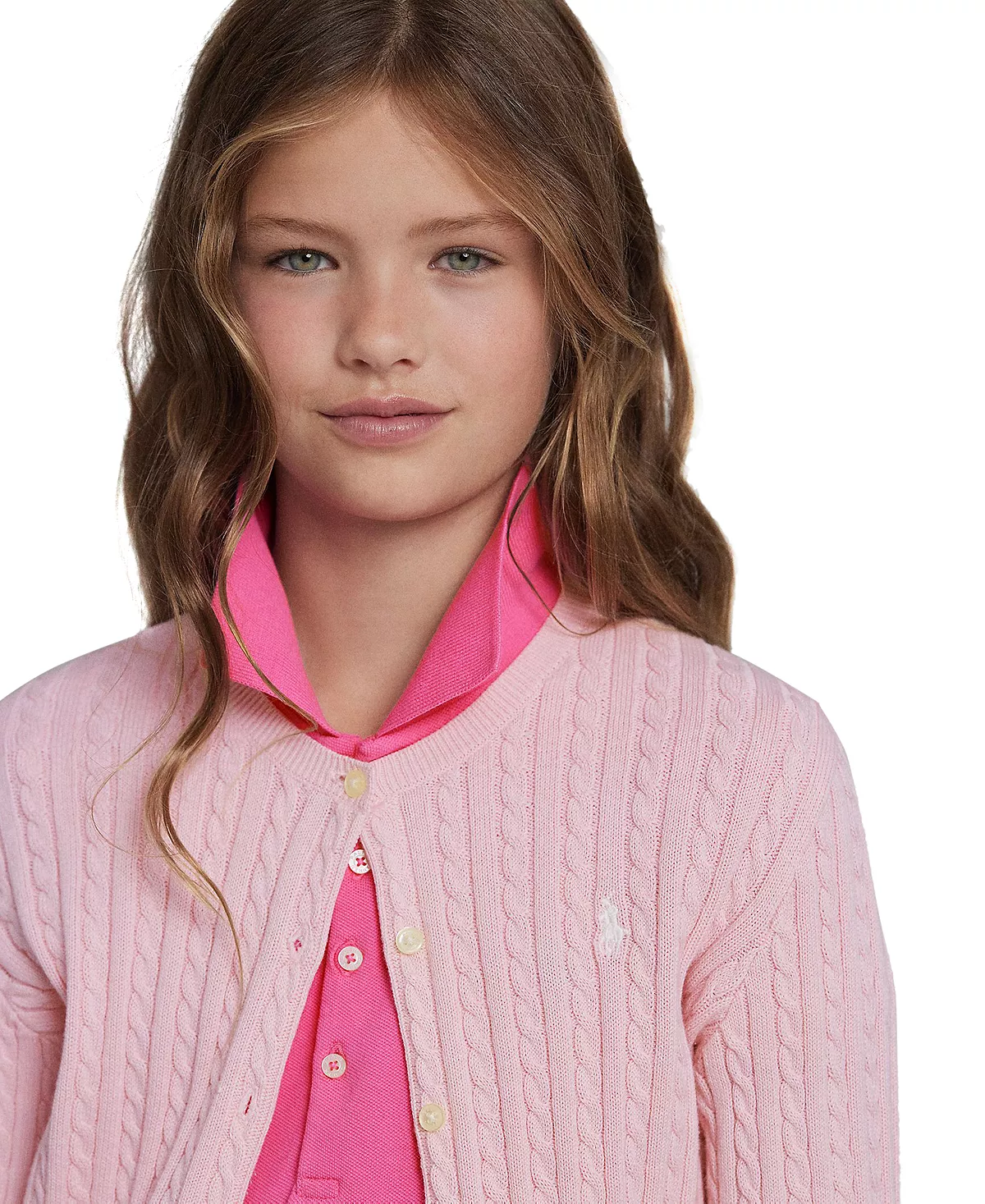 Polo Ralph Lauren Big Girls Cable-Knit Cotton Cardigan - Image 3
