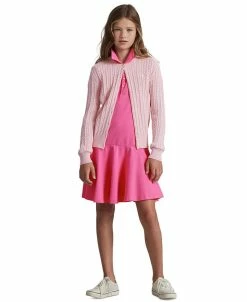 Polo Ralph Lauren Big Girls Cable-Knit Cotton Cardigan