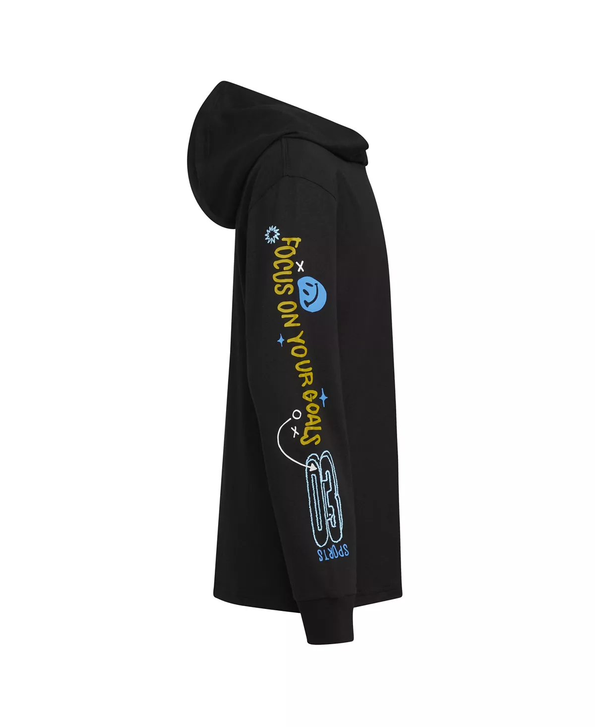 ADIDAS Big Boys Long Sleeve Doodle Hooded T-shirt - Image 4