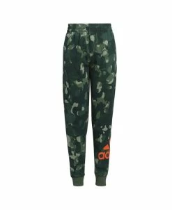 ADIDAS Big Boys Elastic Waistband Core Camo Allover Print Joggers