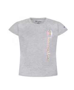 Champion Toddler Girls Color Block Script With Foil Graphic T-shirt