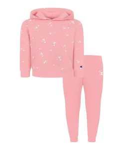 Champion Toddler Girls C Stars All Over Print Fleece Hoodie And Joggers Set, 2 Piece