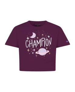 Champion Big Girls Planet Graphic Boxy T-shirt