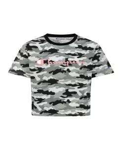 Champion Big Girls Camo All Over Print Boxy T-shirt