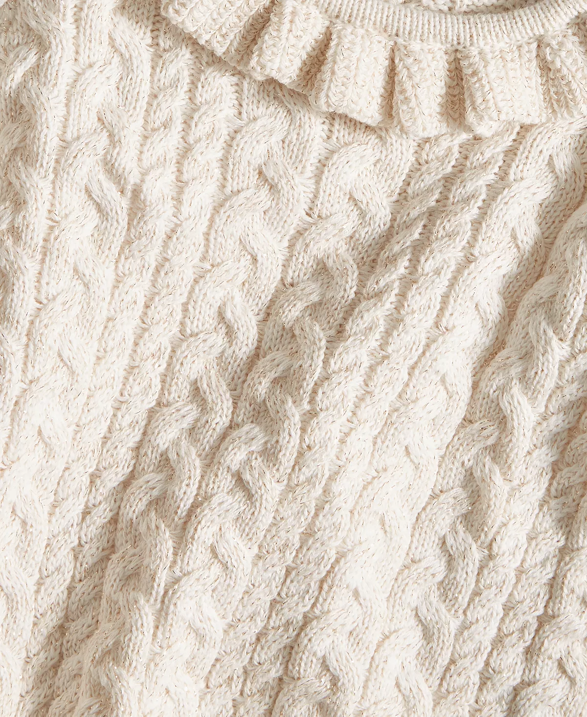 First Impressions Baby Girls Lurex Cable Knit Sweater, Created For Macy's - Image 4