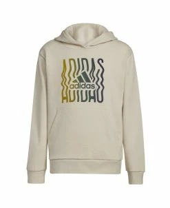 ADIDAS Big Boys Extended Size Long Sleeve Game-On Graphic Fleece Hoodie