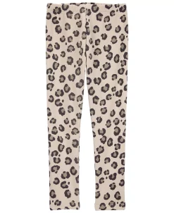 Carter'sâ„¢ Little Girls Leopard Cozy Fleece Leggings
