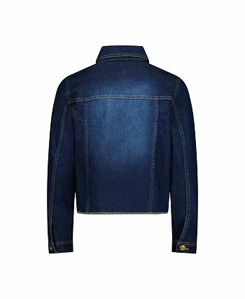 Steve Madden Girl's Studded Distressed Dark Wash Denim Jacket, Kids 4 Steve Madden Girl's Studded Distressed Dark Wash Denim Jacket, Kids - Image 2