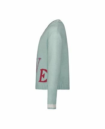 Steve Madden Girl's Intarsia Knit V-Neck Pullover Sweater, Kids - Image 2