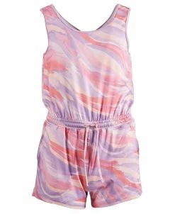 ID Ideology Big Girls Brush Stroke Romper, Created For Macy's