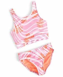 ID Ideology Big Girls 2-Pc. Twisted Tankini Swimsuit, Created For Macy's