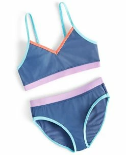 ID Ideology Toddler & Little Girls 2-Pc. Colorblocked Swimsuit, Created For Macy's