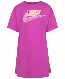 Nike Little Girls Printed Club Short Sleeves Dress